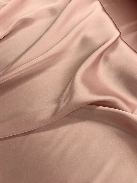 1 Yard Rose Pink Charmeuse Fabric Shiny Lightweight Polyester 58 Inch Wide for Dresses and Sewing Projects