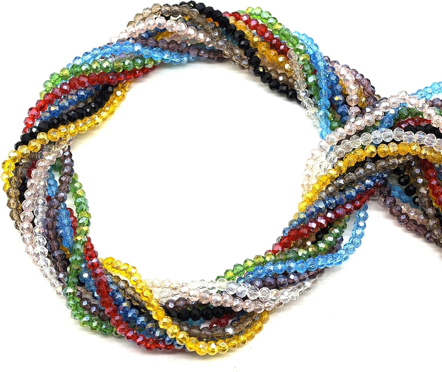 2mm Glass Beads Faceted Glass Bead Colorful Crystal Loose Beads (1500)