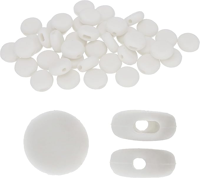 The Beadsmith Fablastic Cord Locks, , Black Color, Silicone Locks, for Elastic Cord Rope Adjuster Non-Slip Stopper