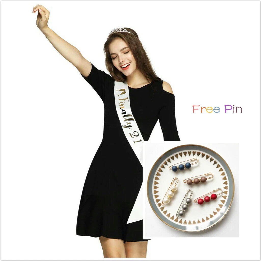 Finally 21 Satin Sash Birthday &#x26; Legal Drinking Age Celebration Accessory