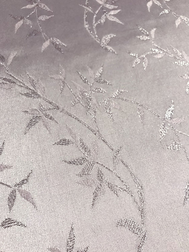 1 Yard Ice Pink Metallic Vine Brocade Fabric Polyester Rough Texture 58/59 Inches Width