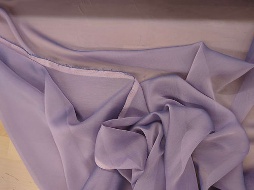 1 Yard Lavender Two-Tone Sheer Chiffon Fabric Lightweight 58/59" Polyester with Subtle Blue Undertone