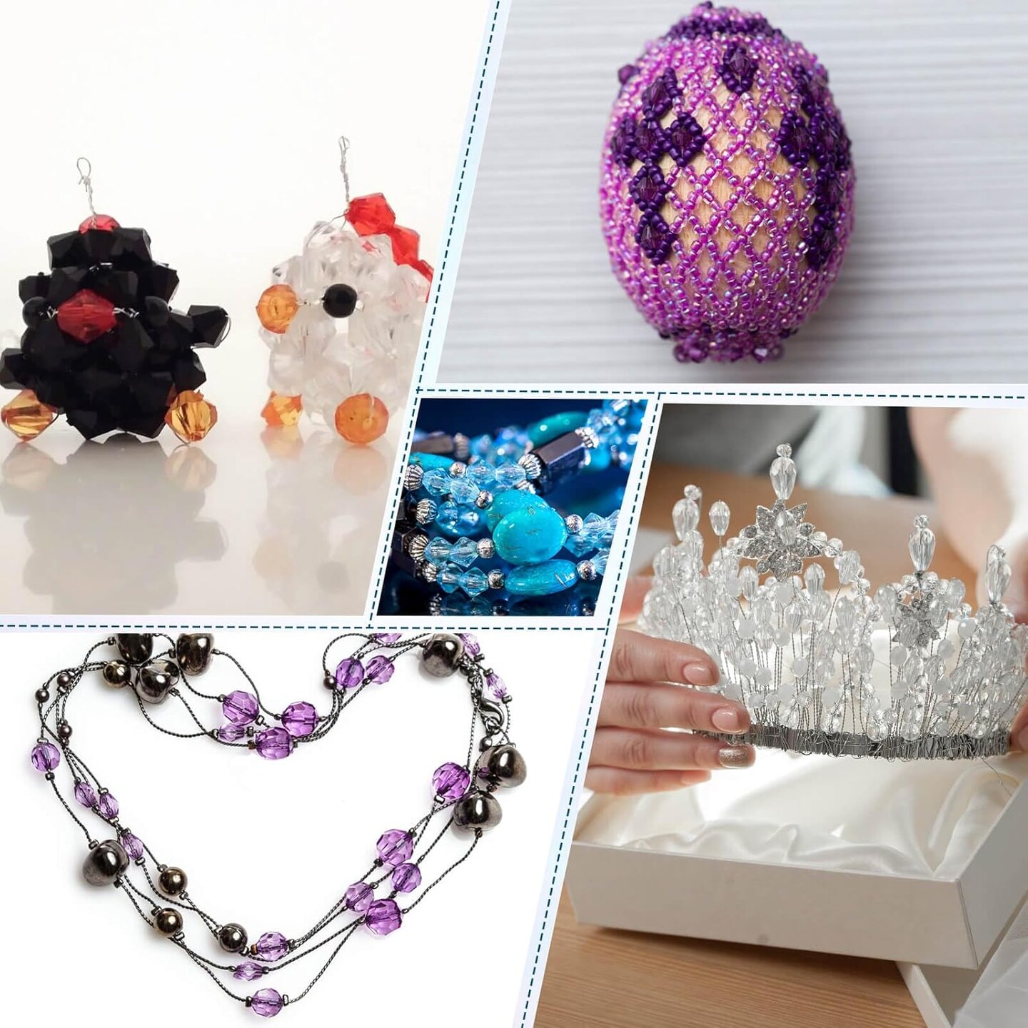 6 mm - 1960Pcs Crystal Beads for Jewelry Making, Assorted 28 Colors