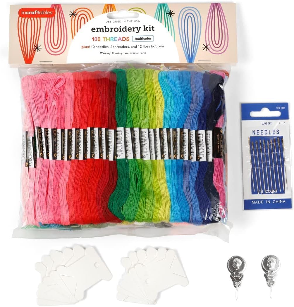 100pcs Embroidery Floss Kit for Friendship Bracelets String Making(Multicolor)