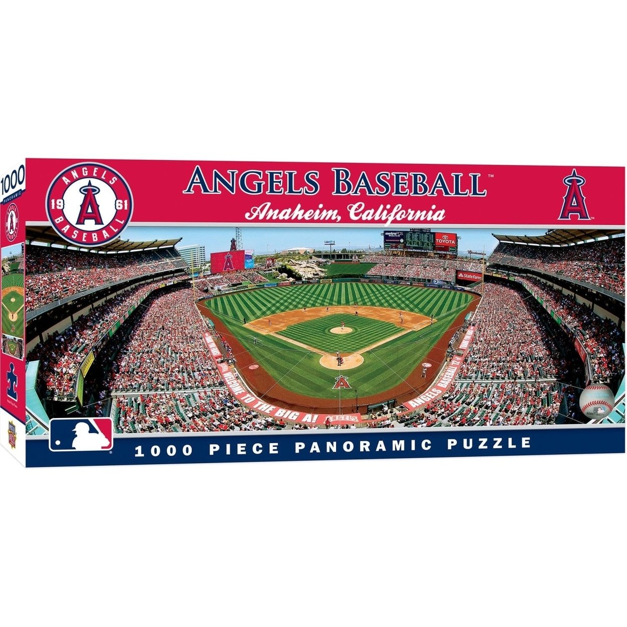 Los Angeles Angels 1000 Piece Panoramic Jigsaw Puzzle Mlb Masterpieces Recycled