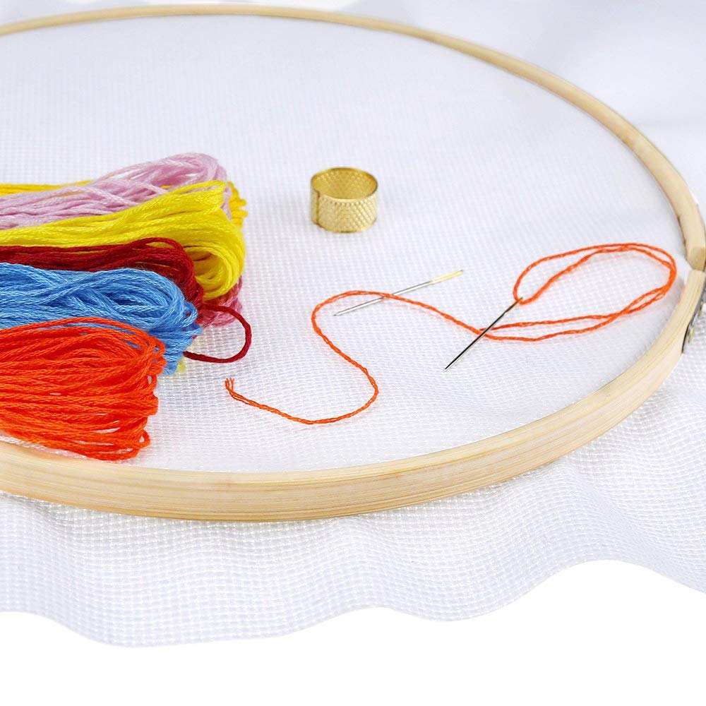 Caydo 12 Pieces 4 Inch Round Embroidery Hoop Bulk Wholesale Circle Cross Stitch Hoop Ring