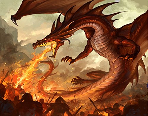 Fire Breathing Dragon Edible Icing Image (1/4 Sheet)