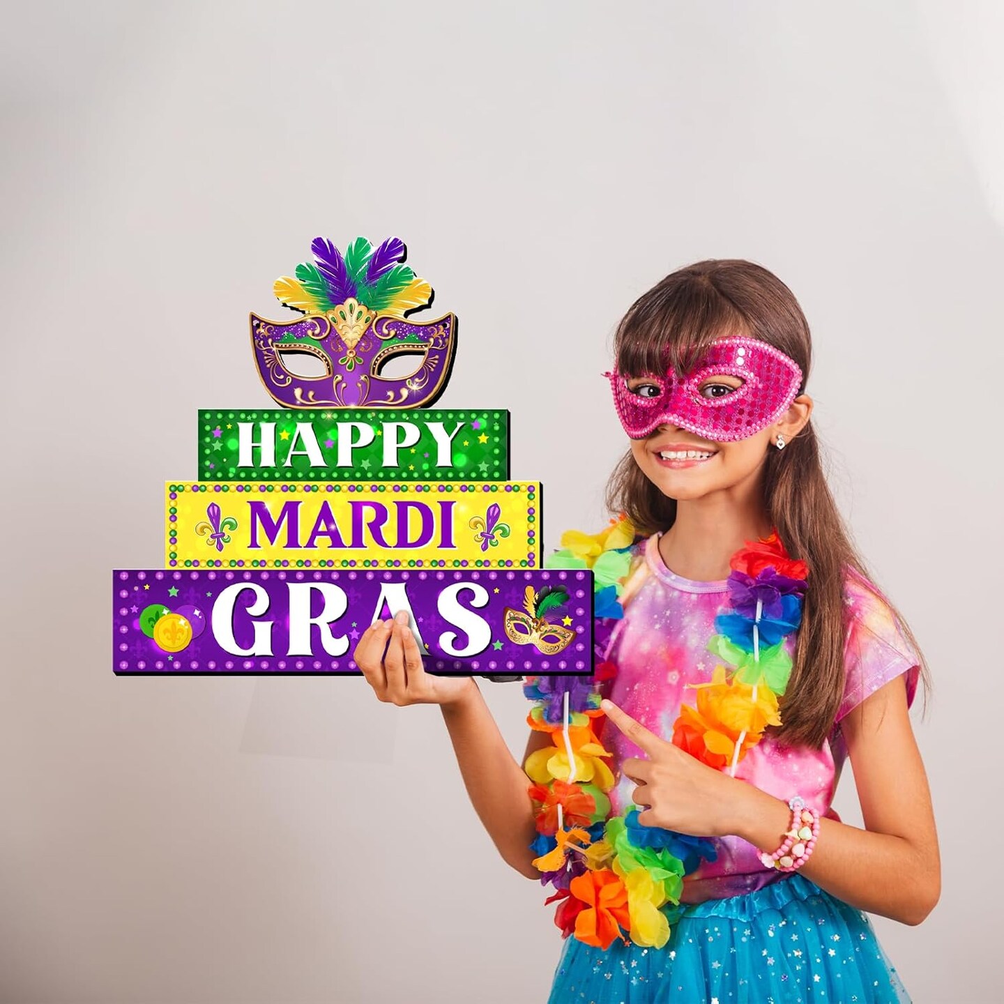 Mardi Gras Decorations-Happy Mardi Gras Sign Front Door Decor Happy Mardi Gras Wall Hanging Decor 2025 New Orleans Street Signs Mardi Gras Party Festival Ornaments for Outdoor Carnival