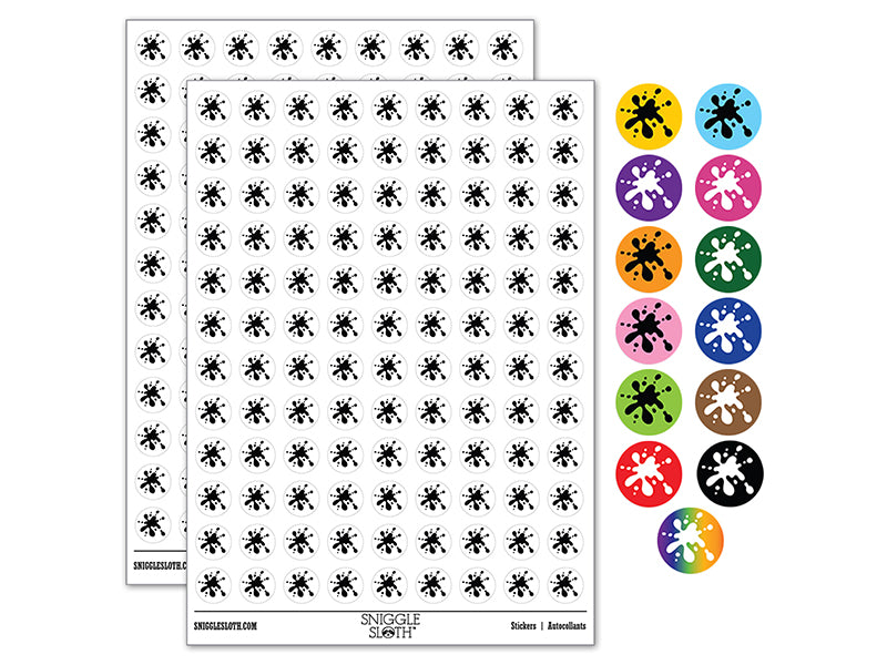 Paint Ink Blood Spatter Splat Drip 200+ 0.50&#x22; Round Stickers