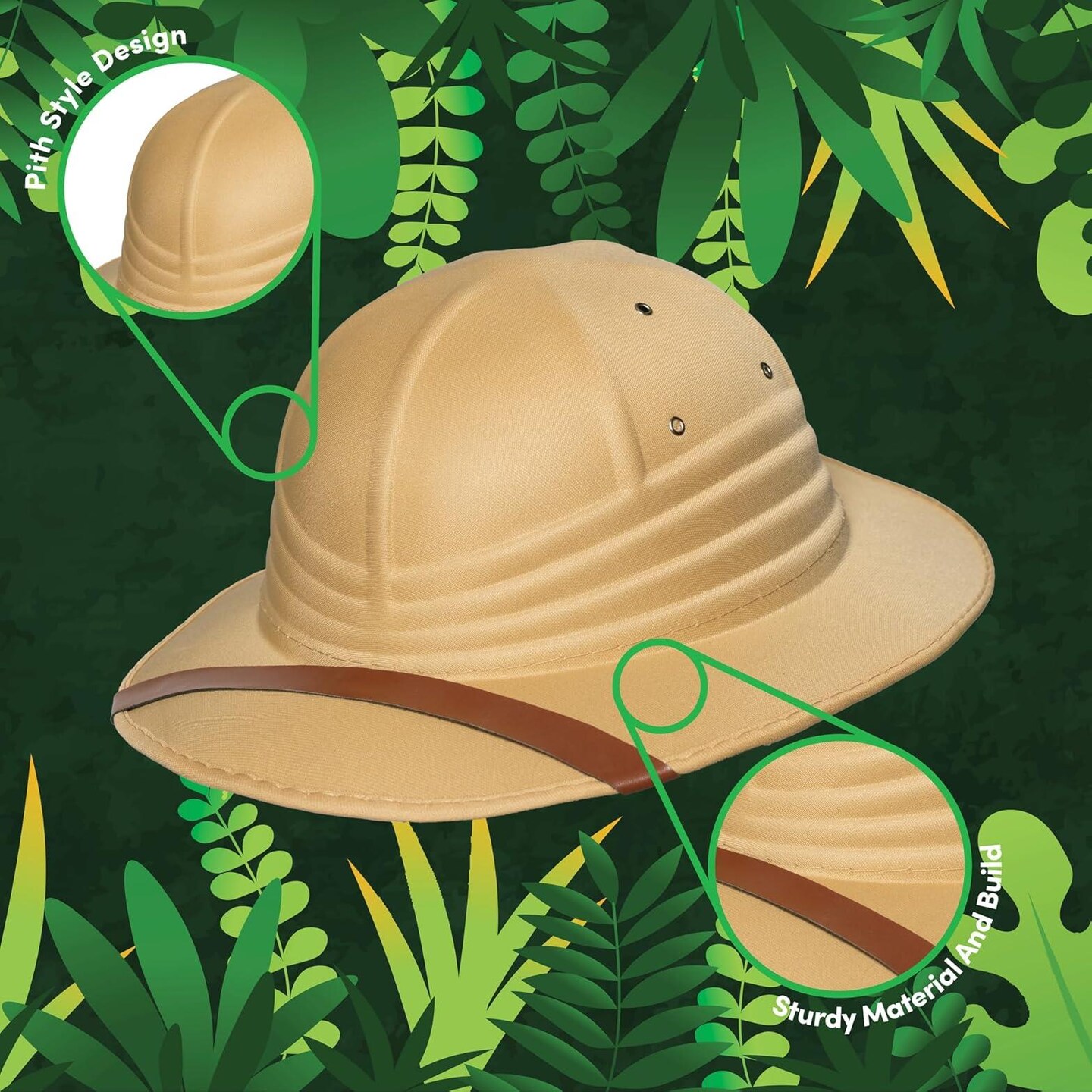 UNDERWRAPS Mens Safari Pith Helmet Dr Livingston I Presume Lion Tamer Halloween Costume Hats