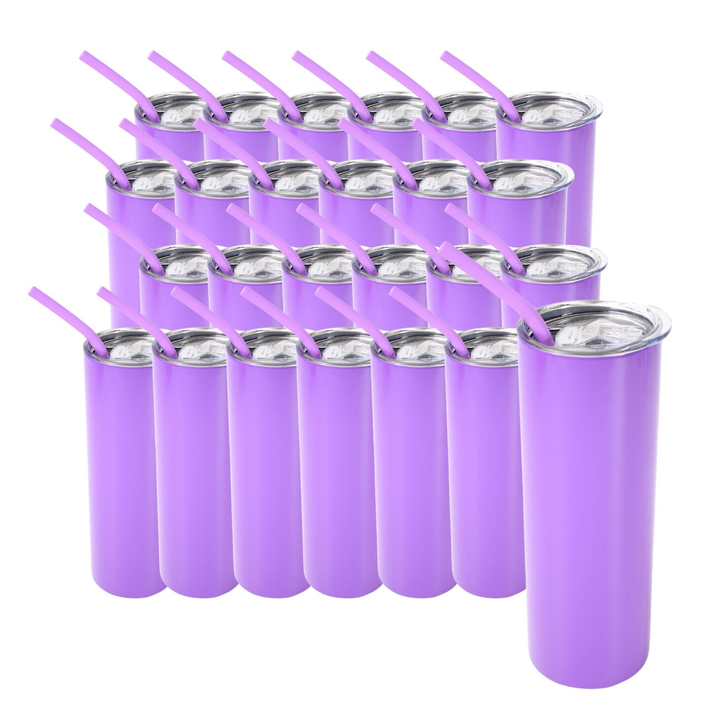 ProSub 20oz Epoxy & Engravable Coated Stainless Steel Skinny Tumbler - Purple