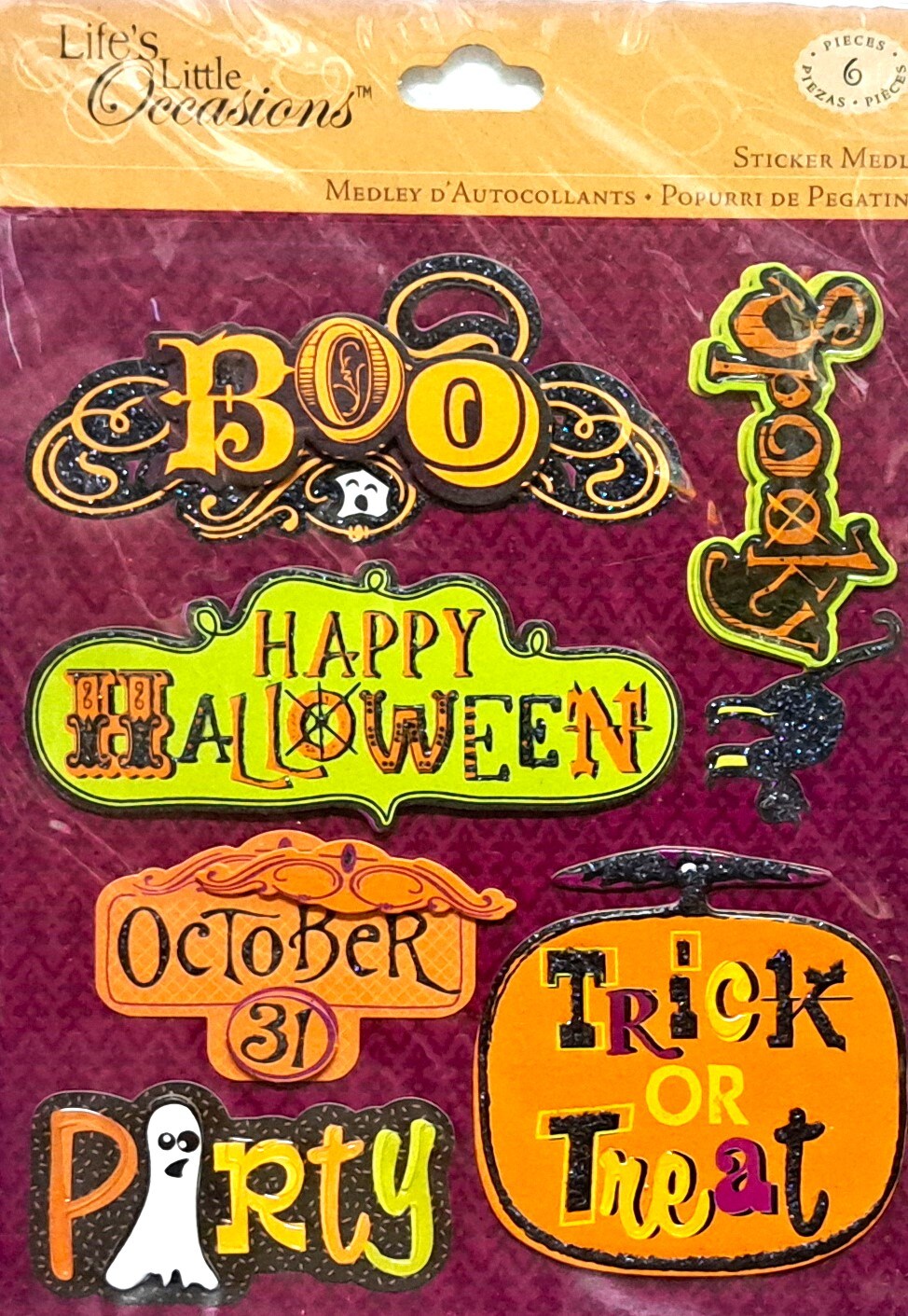 K &#x26; Company Life&#x27;s Little Occasions Halloween Words Sticker Medley