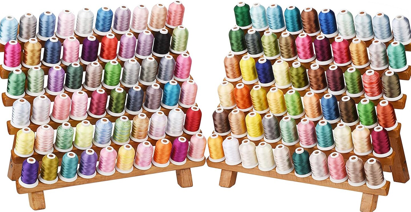120 Madeira Colors Polyester Machine Embroidery Thread Kit 550Y
