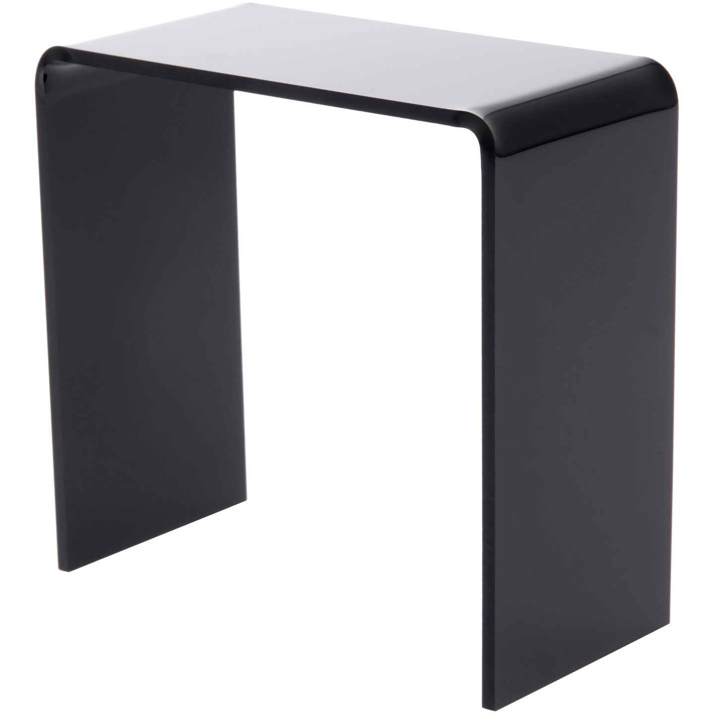 Plymor Black Acrylic Vertical Rectangular Display Riser, 4" H x 4" W x 2" D (1/8" thick)