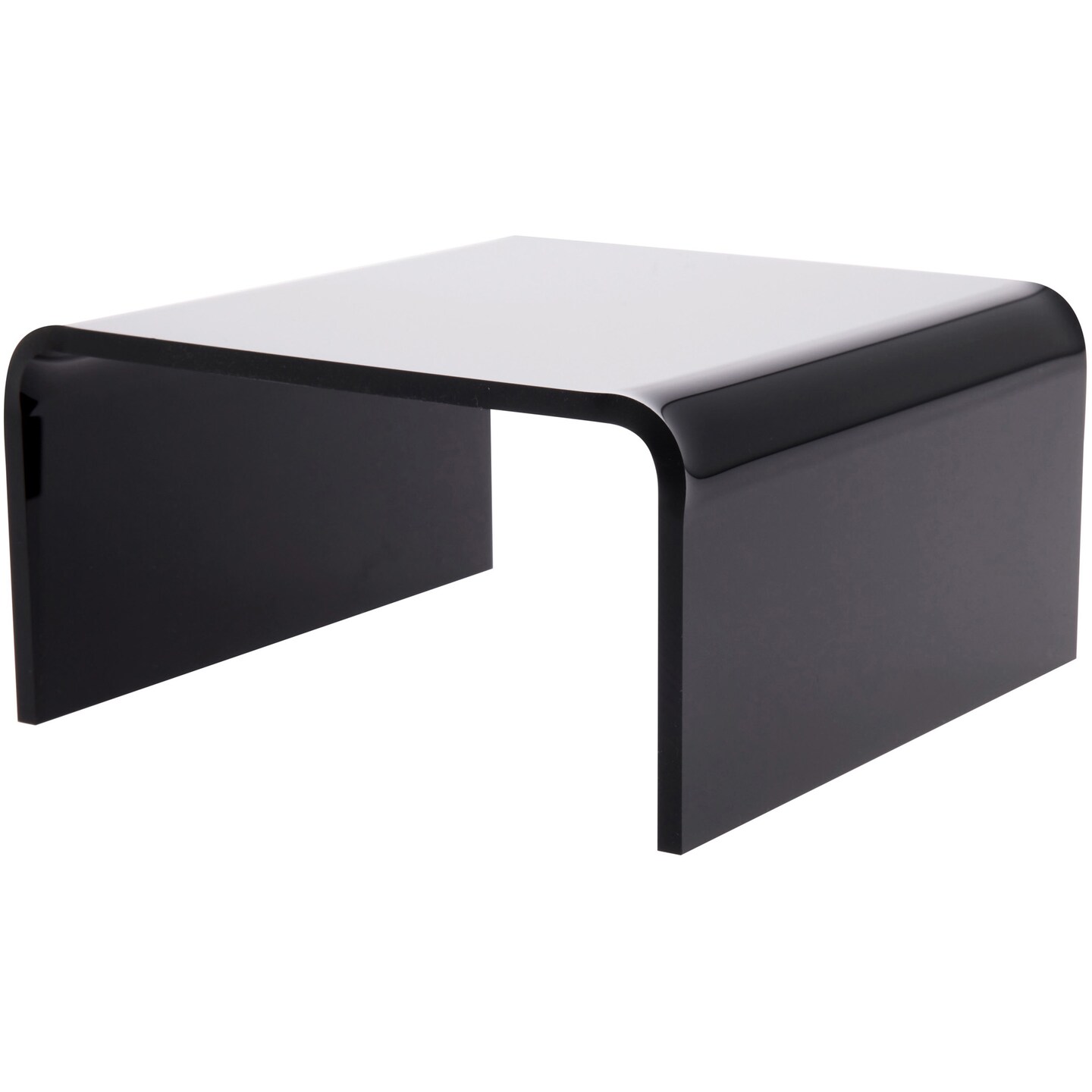 Plymor Black Acrylic Short Square Display Riser, 2.5" H x 5" W x 5" D (3/16" thick)