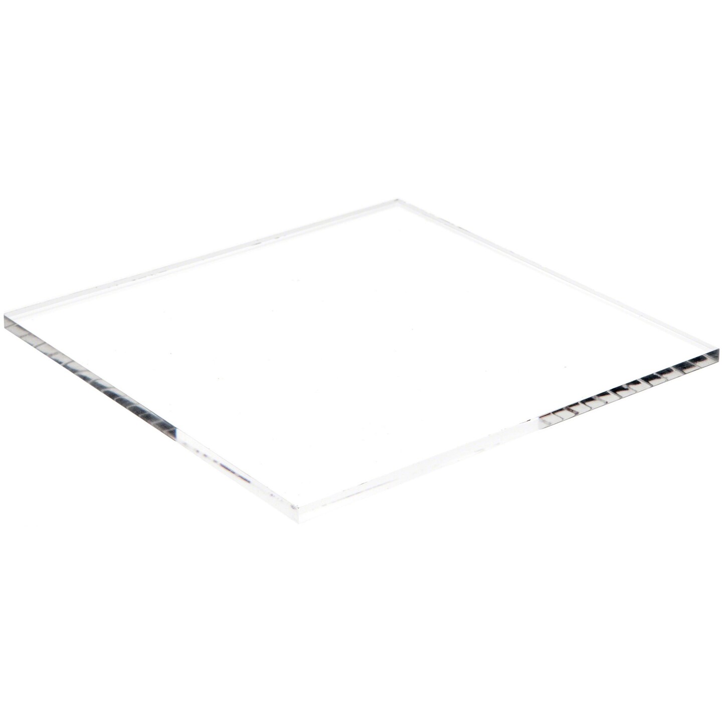 Plymor Clear Acrylic Square Polished Edge Display Base, 7" W x 7" D x 0.25" H