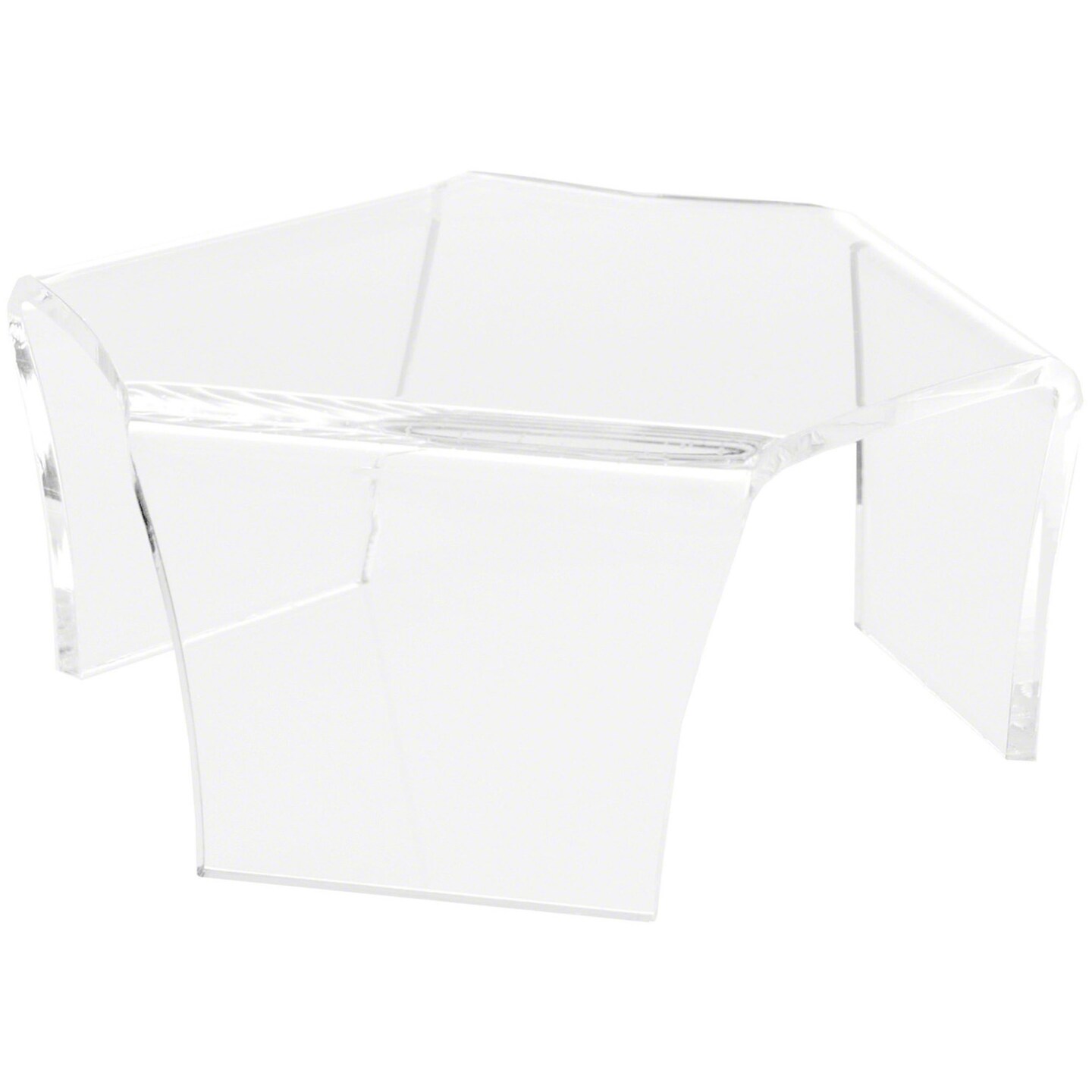 Plymor Clear Acrylic Tri-Leg (6 Sided) Display Riser, 2.5" H x 6" W x 5" D