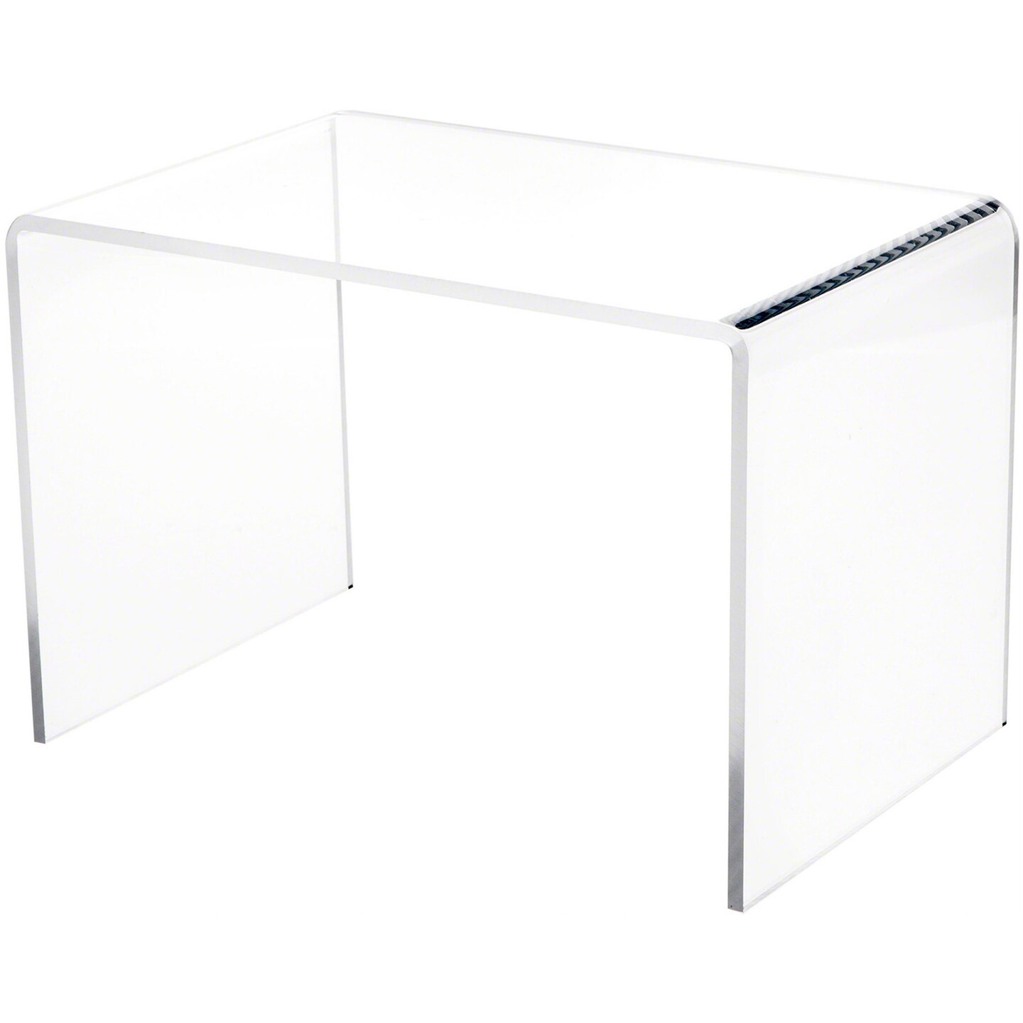 Plymor Clear Acrylic Small Rectangular Display Riser, 7" H x 10.5" W x 7" D (1/4" thick)