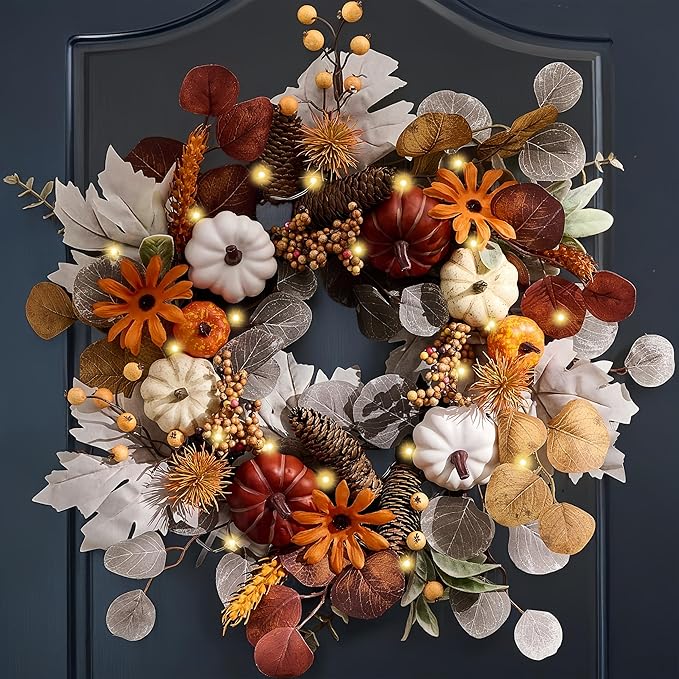 autumn wreathドライフラワーリース 18