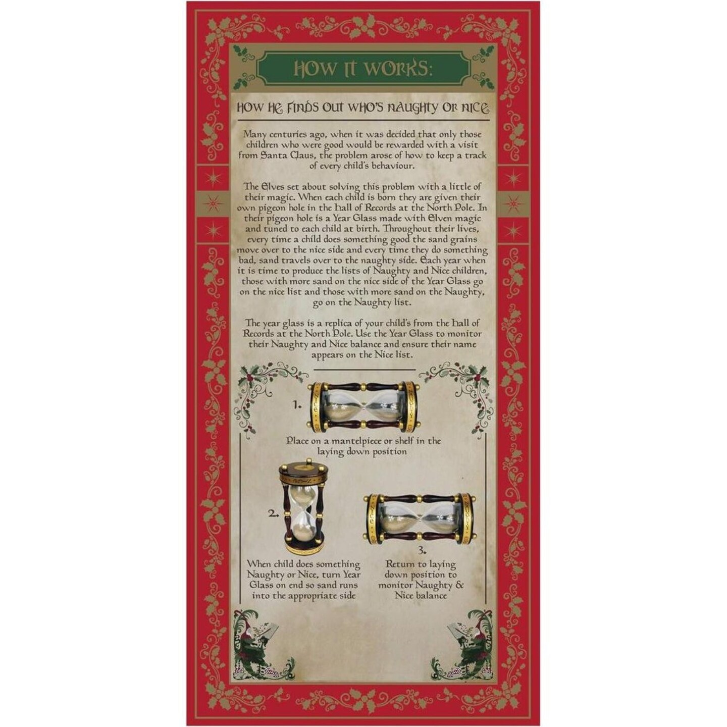 Naughty and Nice Year Hourglass