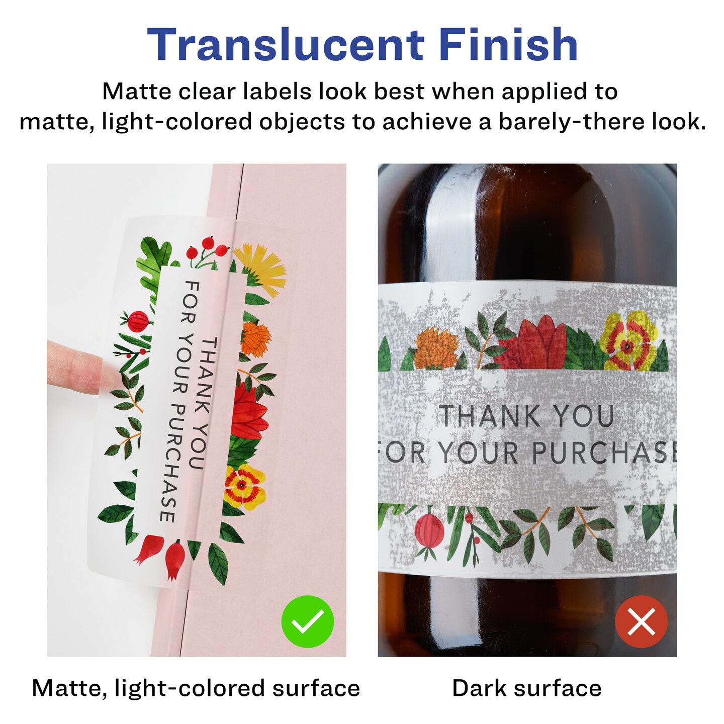 Avery Matte Clear Sticker Paper, 8-1/2" x 11" Rectangle