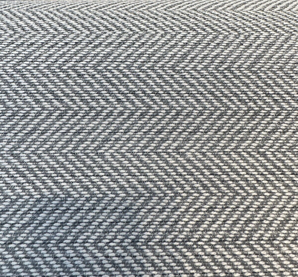 1 Yard Graphite Gray Herringbone Outdoor Indoor Upholstery Fabric Durable 56 Inch Width