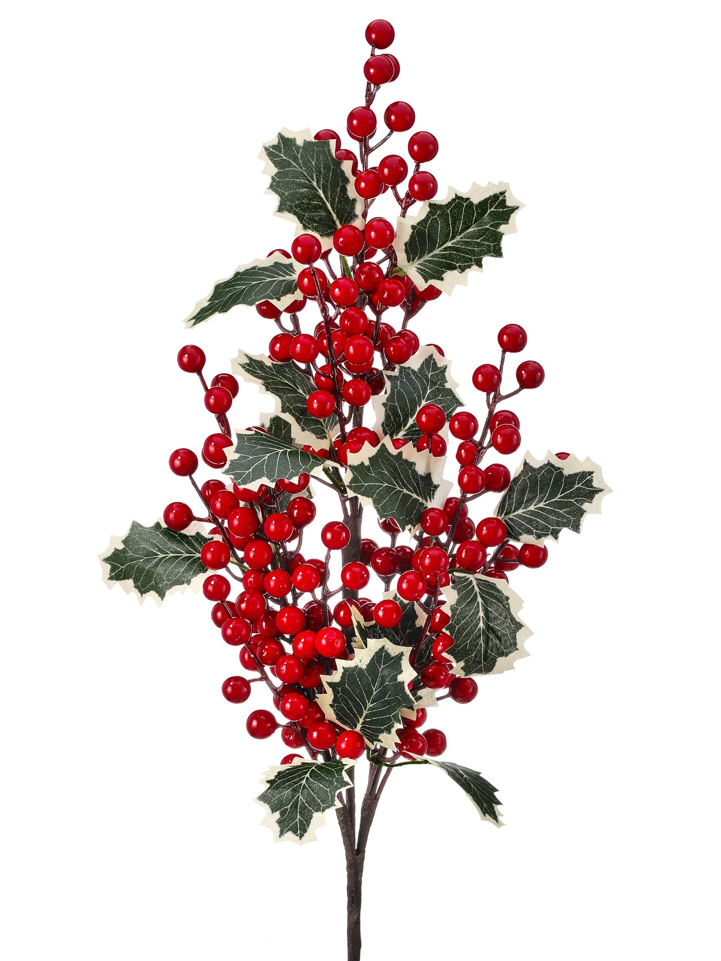 26&#x22; Holly with Berry Green Spray &#x2013; Waterproof Christmas Decoration