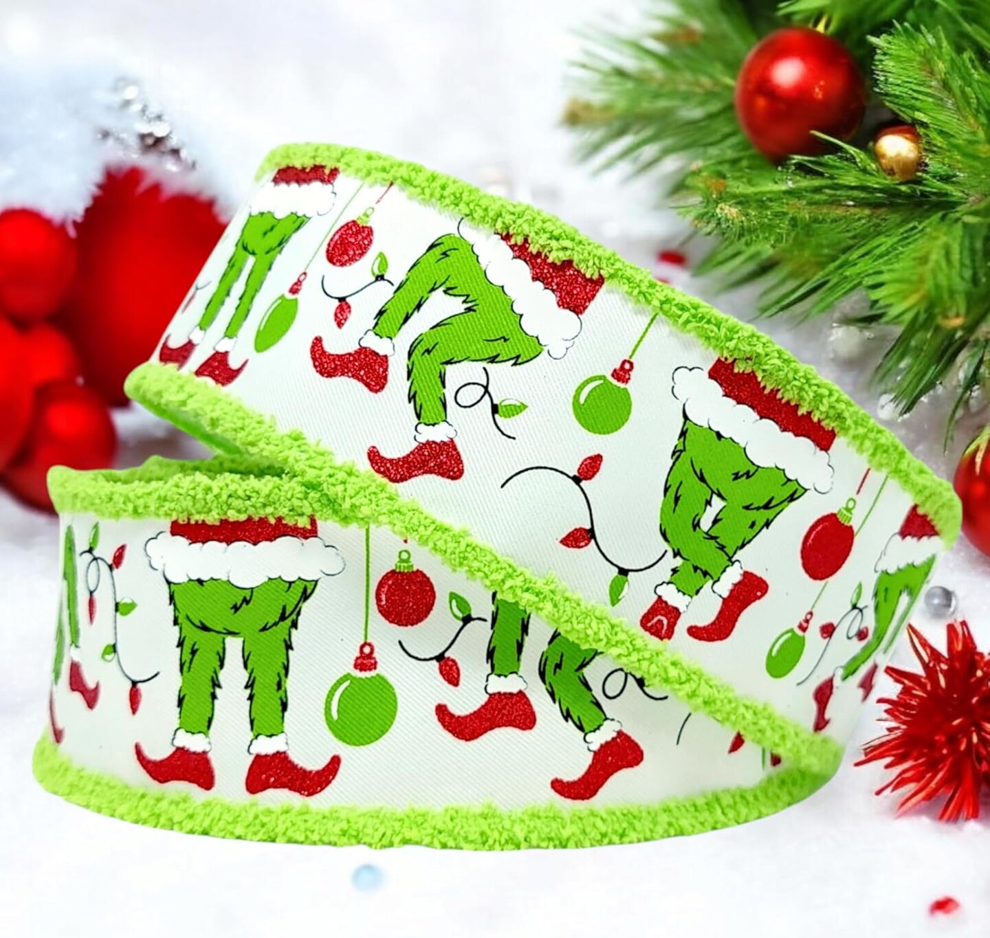 RG Ribbon: Christmas Elf Legs - 2.5&#x22; x 10 Yards