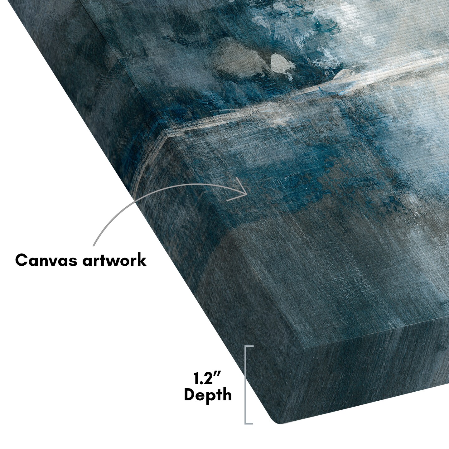 Americanflat Canvas Wall Art Featuring Blue, Grey, Green and White Tones - Gallery Wrap - Lake Landscape Wall Art