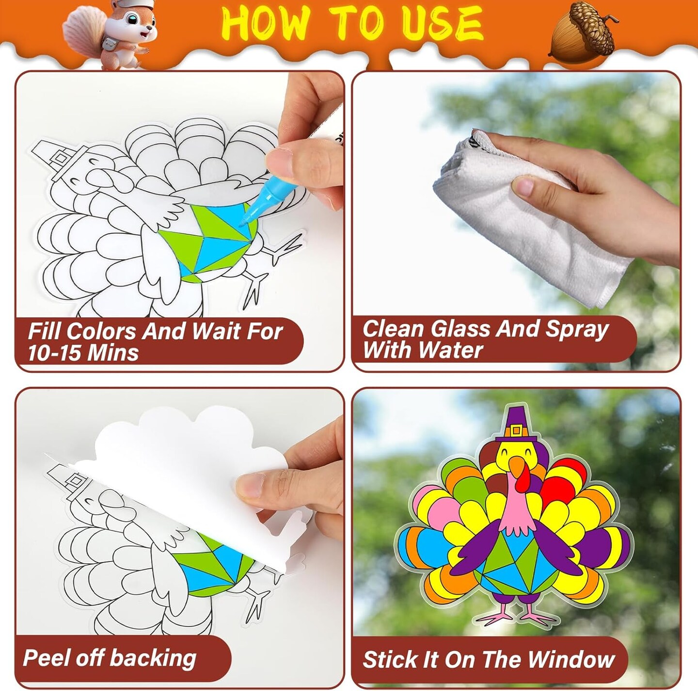 30 Set Thanksgiving Fall Arts Crafts for Kids (colorful) 5.91 x 4.72 x 0.04 inches