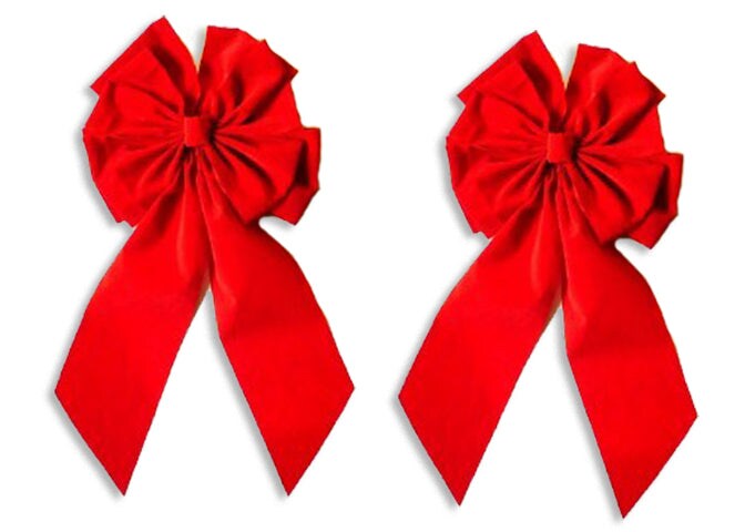 2 Pack 23&#x22; Red Velvet Bow