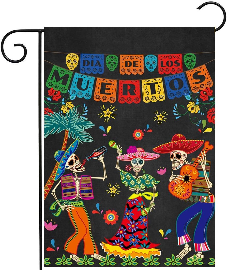 Day of the Dead Garden Flag(Multicolor)18&#x22;L x 12&#x22;W