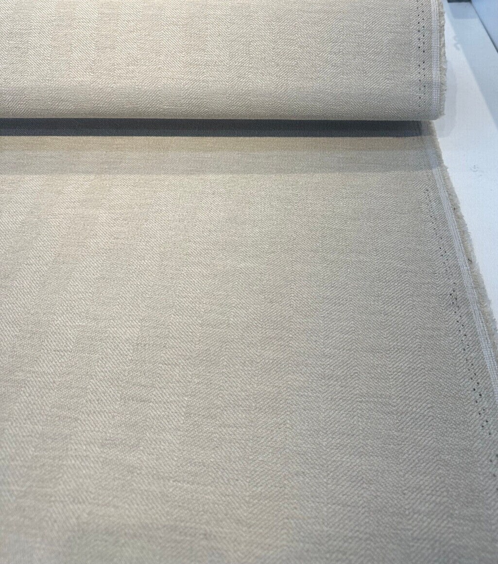 1 Yard Herringbone Flip Flop Linen Upholstery Fabric 59 inches width