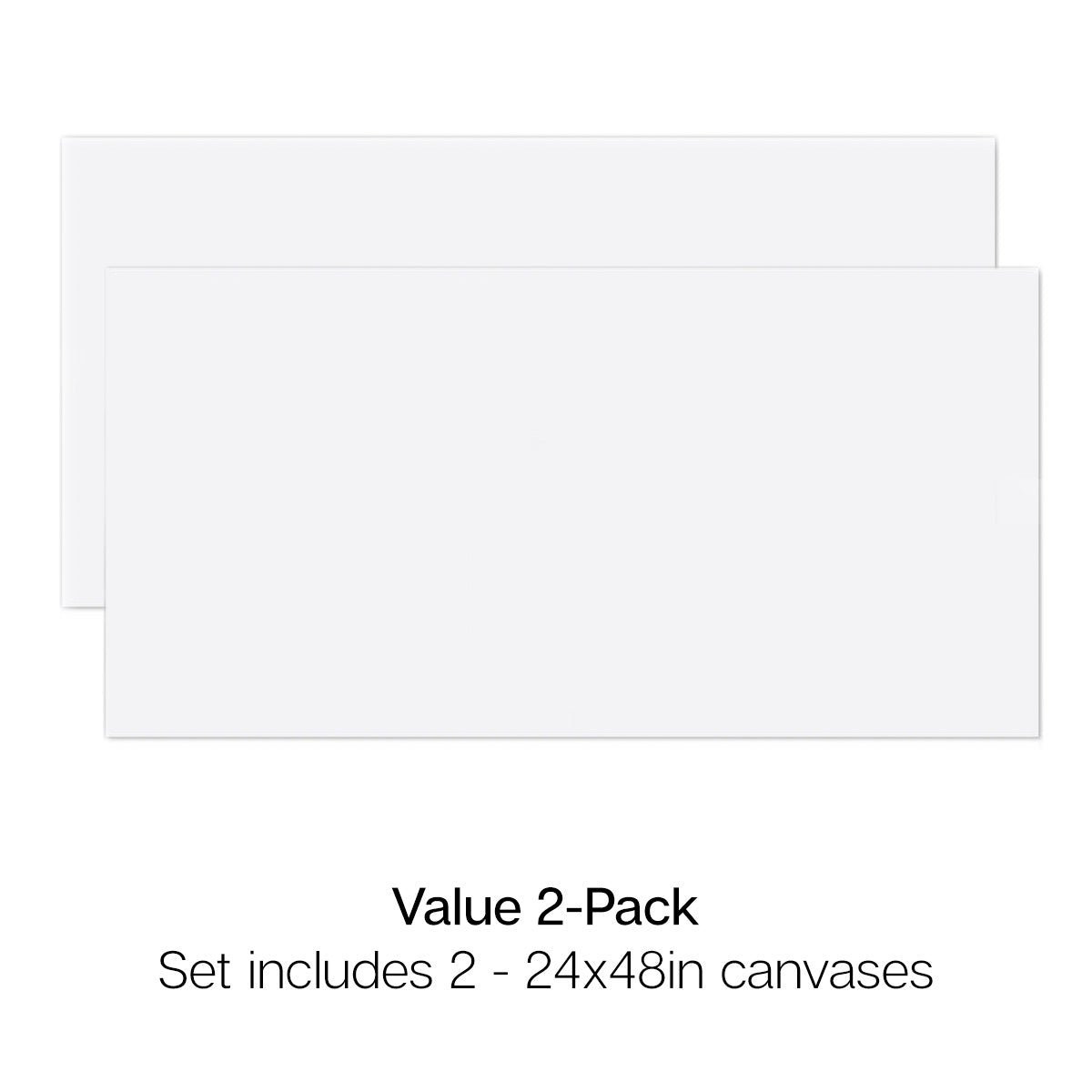 KINGART&#xAE; Stretched Canvas 24x48 2 pc