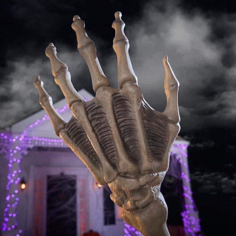 12 ft. Grave &#x26; Bones Giant Sized Skelly with LCD Eyes
