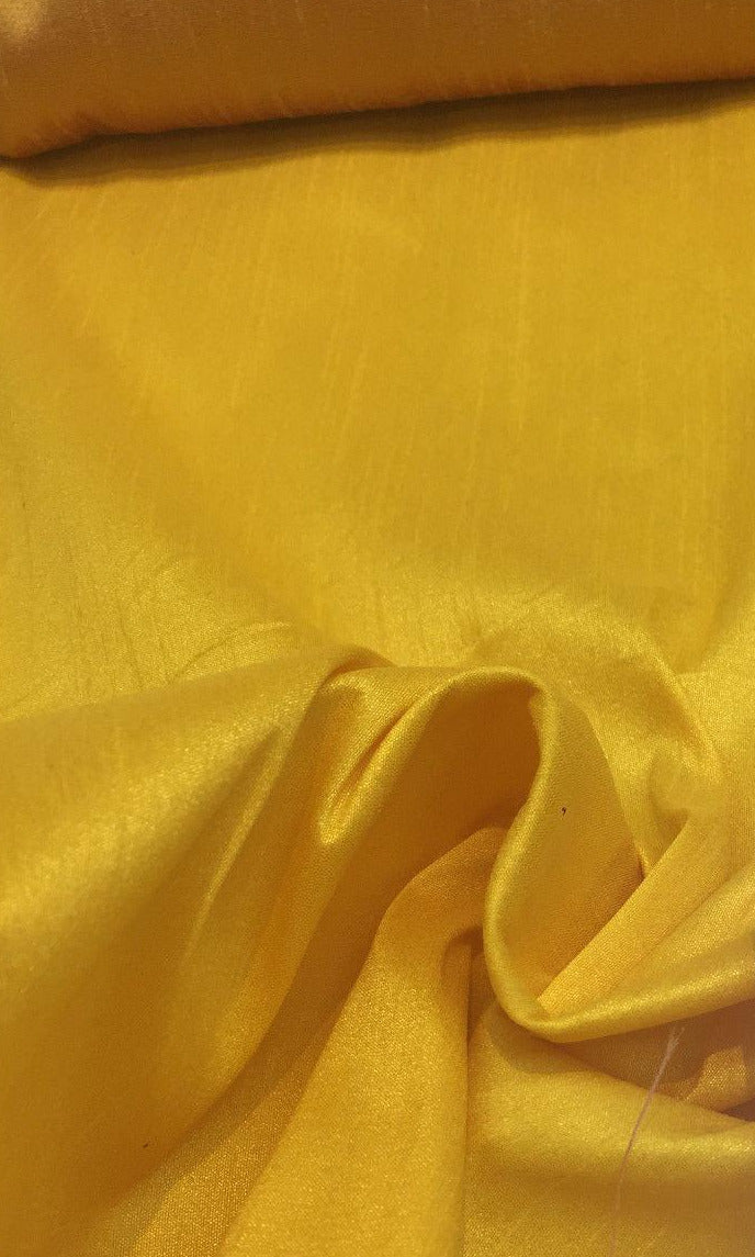 1 Yard Marigold Shantung Faux Silk Polyester Drapery Fabric 57 Inches Wide
