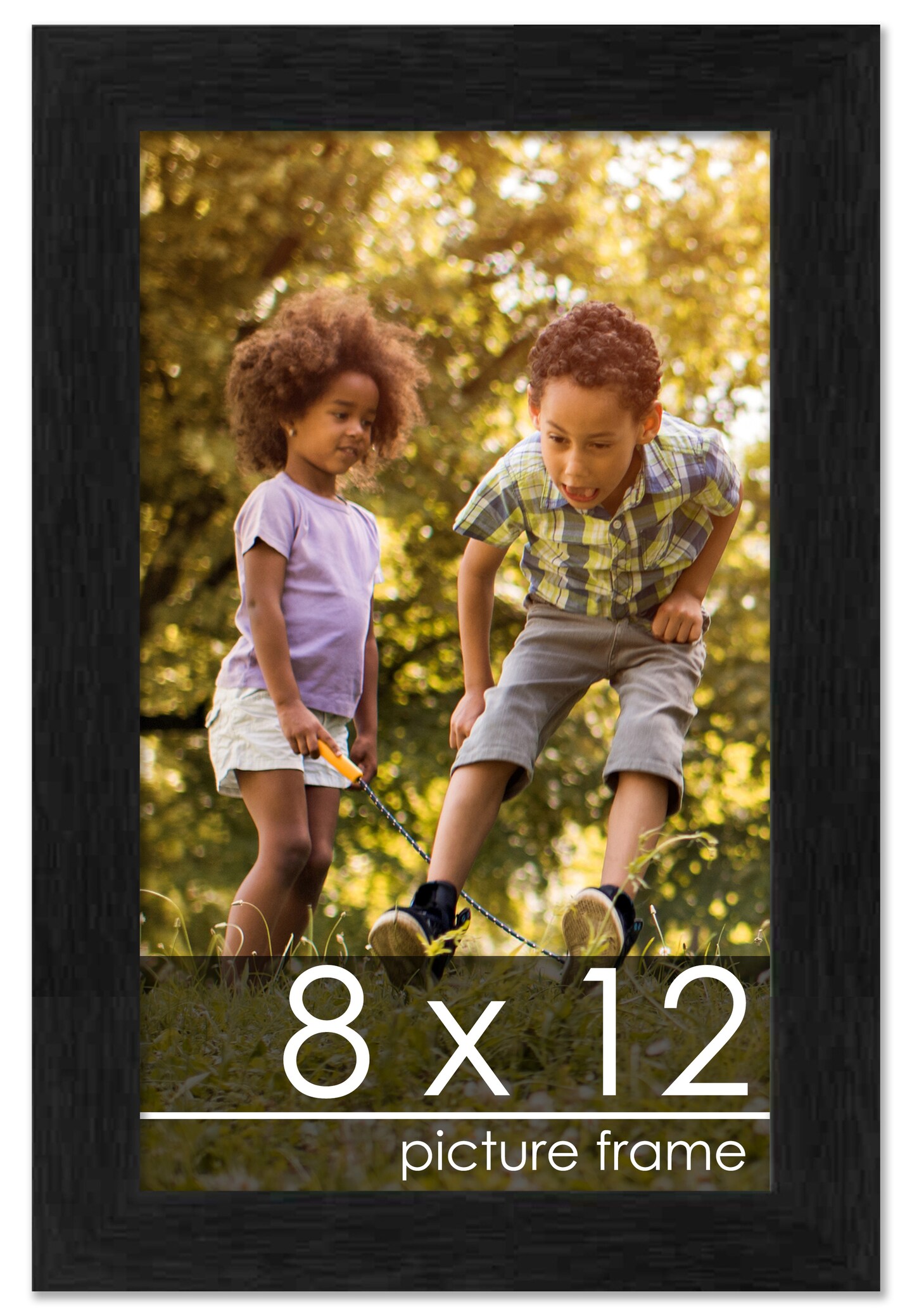 8x12 Minimalist Picture Frame with UV-Resistant Acrylic & Acid Free Backing, Available in 6 Finishes - Black, Brown, Silver, Grey, Natural, and White