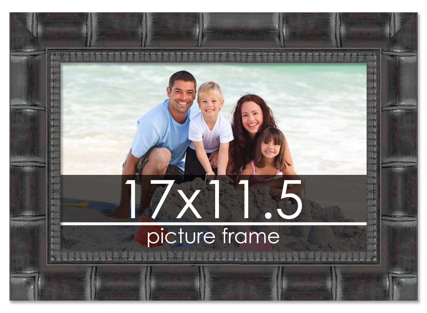 17x11.5 Wide Bamboo Picture Frame with UV-Resistant Acrylic & Acid