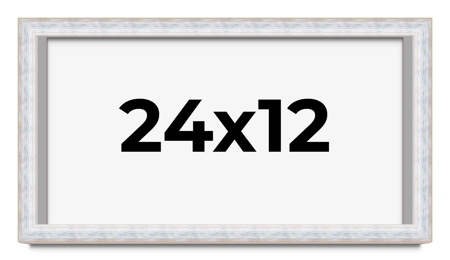 Panoramic Modern Shadow Box 1.5" Depth White Frame - UV Acrylic, Backing, Hanging Hardware