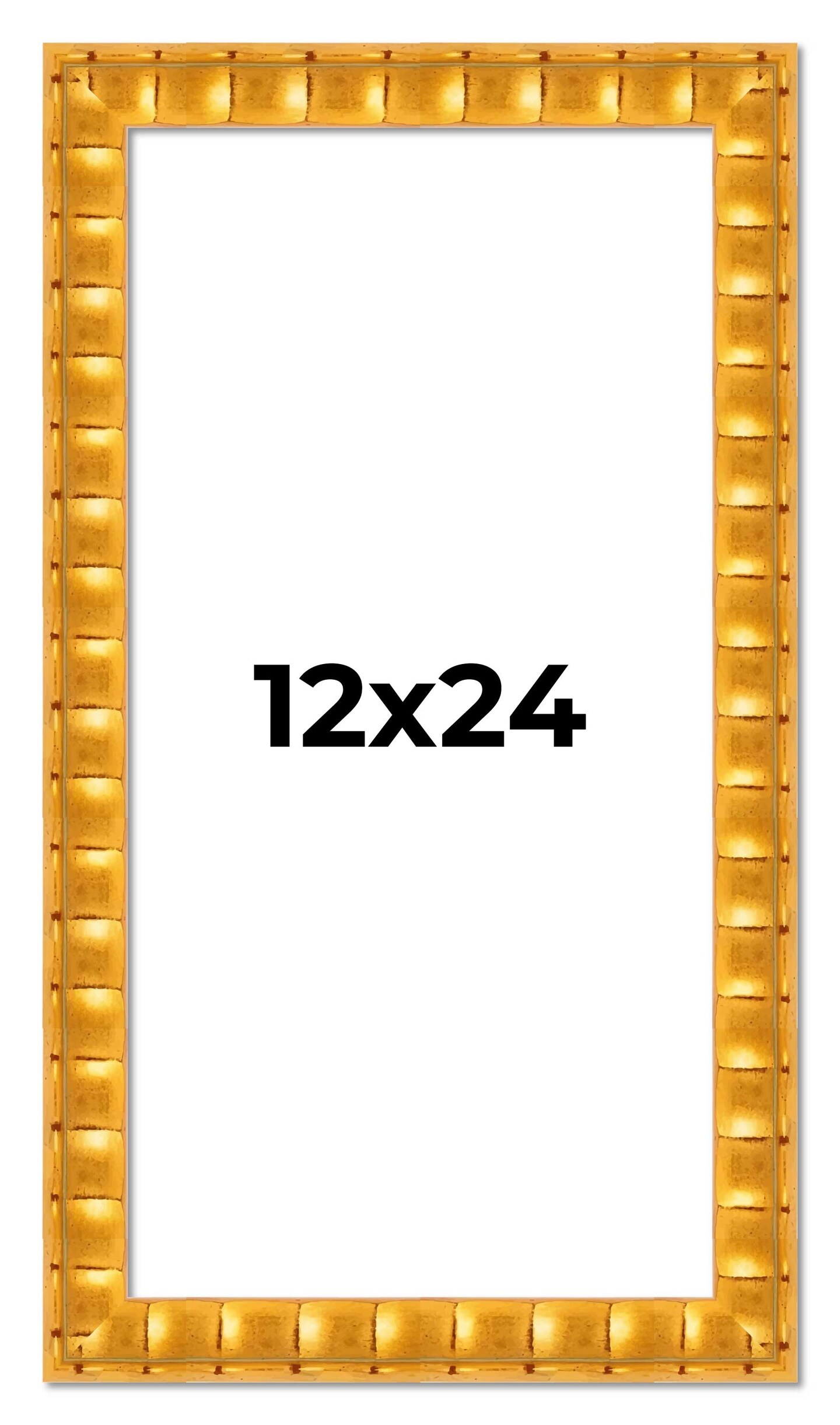 12x24 Bamboo Picture Frame with UV-Resistant Acrylic & Acid Free Backing, Available in 4 Finishes - Brown, Black, Gold, and Natural