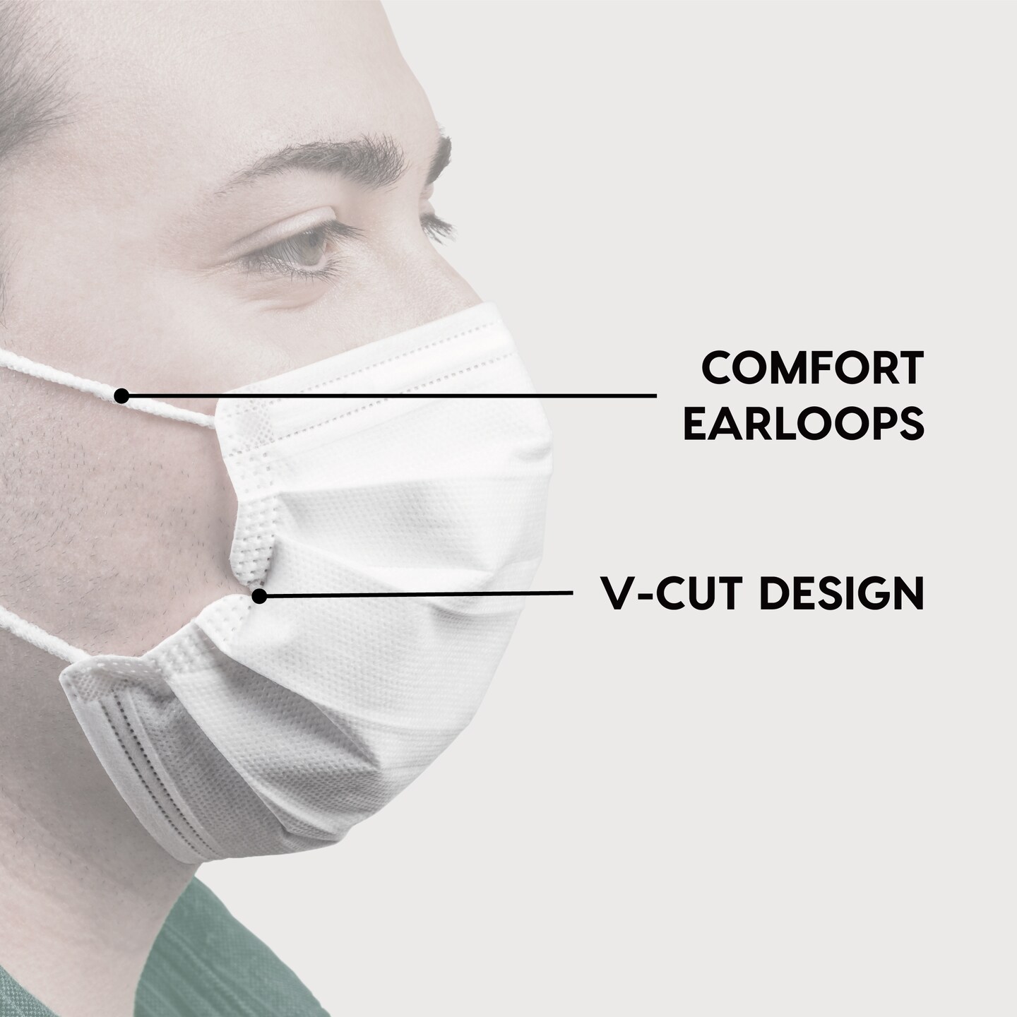 IRIS USA Disposable Earloop Face Mask