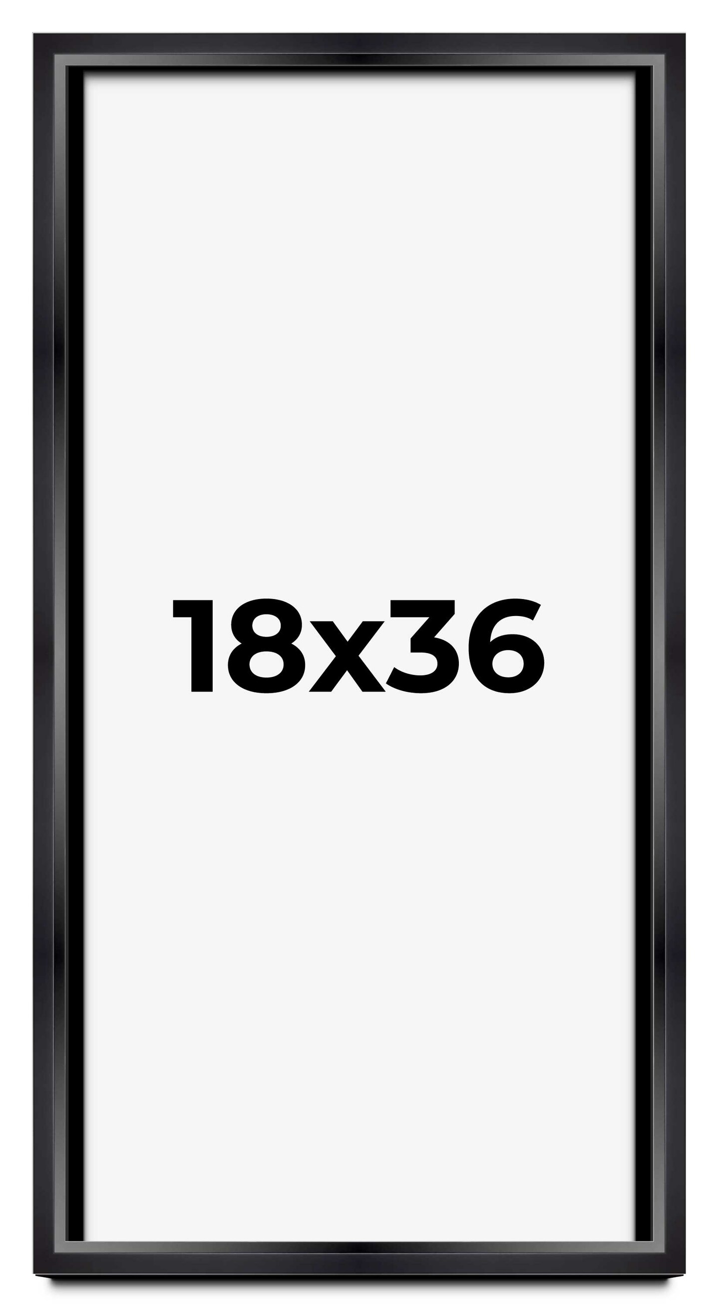 Panoramic Modern Shadow Box 1.5" Depth Black Frame - UV Acrylic, Backing, Hanging Hardware