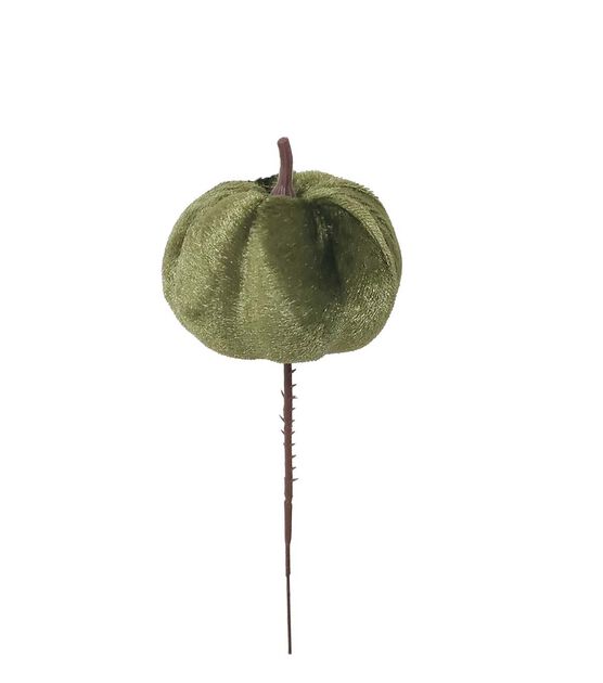 7-Inch Green Velvet Pumpkin (3 PCS) &#x2013; Elegant Fall and Halloween Decor