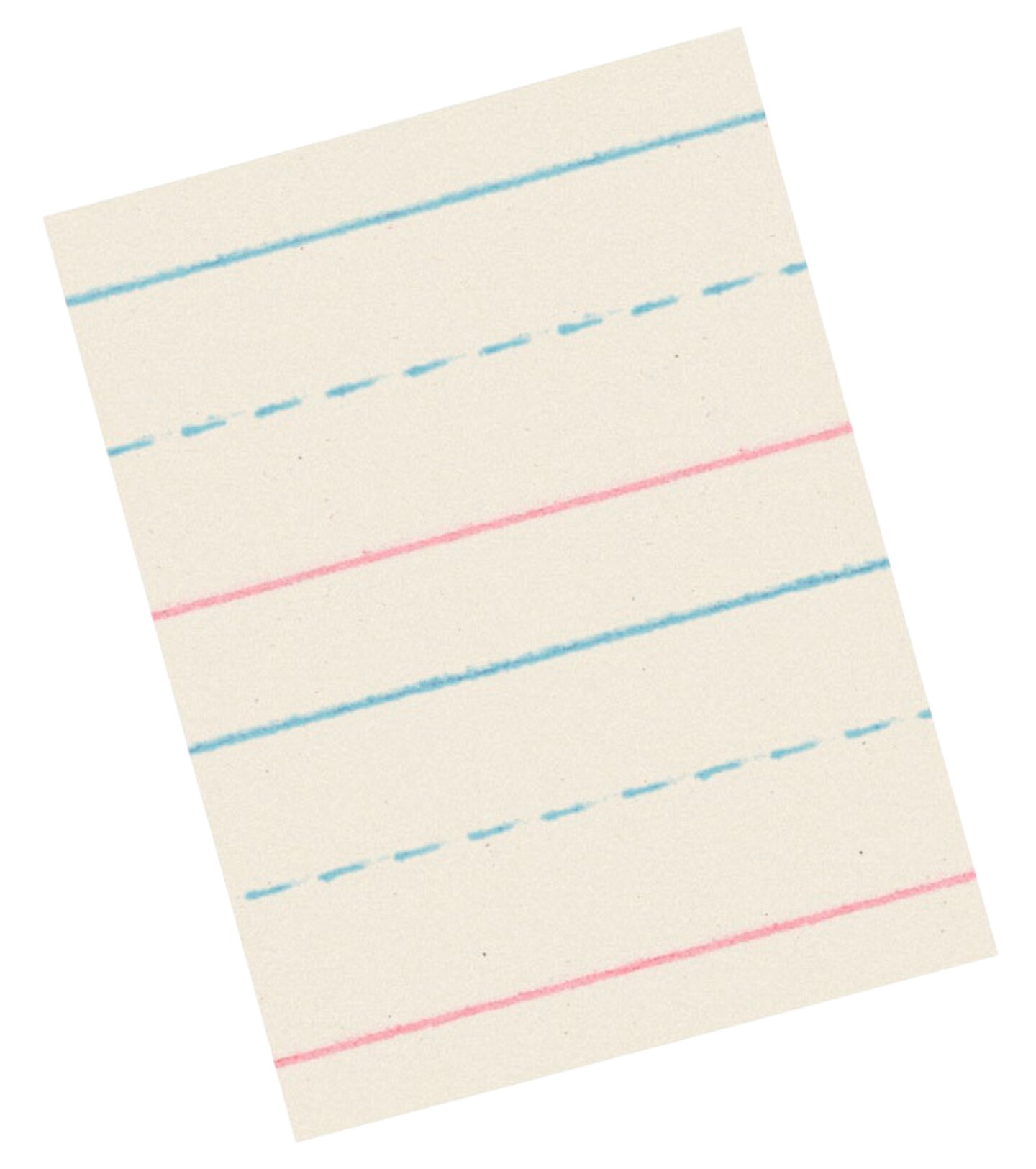 School Smart Red &#x26; Blue Storybook Paper, 5/8 Inch Ruled Long Way, 18 x 12 Inches, 250 Sheets