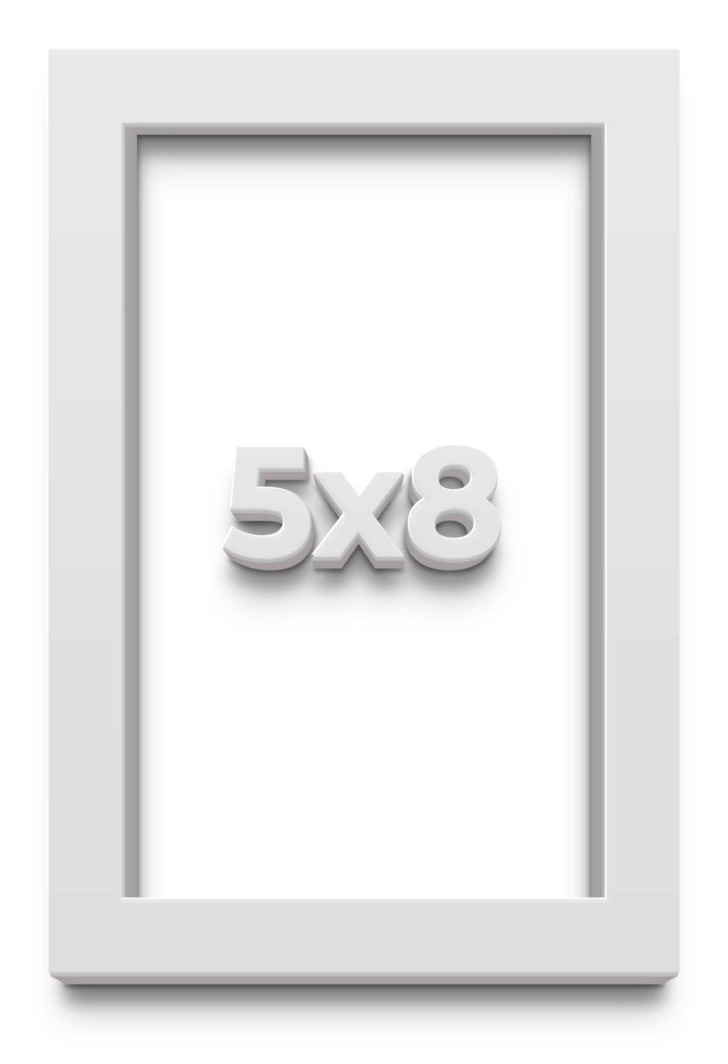 5x8 Shadow Box 1&#x22; Depth Picture Frame with UV-Resistant Acrylic &#x26; Acid Free Backing, Available in 3 Finishes - Black, Grey, White