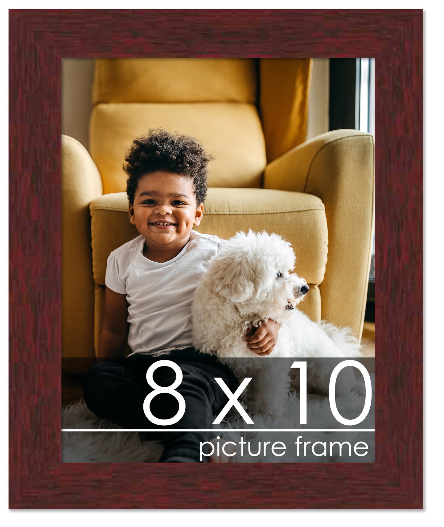 Photo Size Minimalist Brown Picture Frame - UV Acrylic, Foam Board Backing, Hanging Hardware