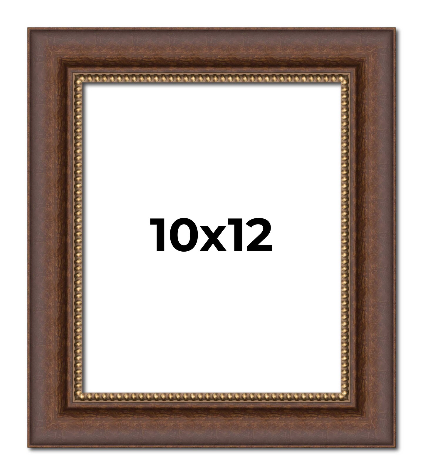 10x12 Traditional Brown Picture Frame - UV Acrylic, Foam Board Backing, Hanging Hardware