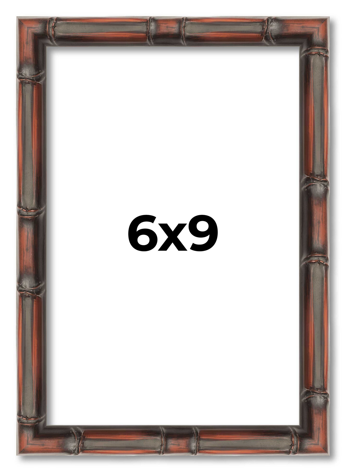 6x9 Bamboo Picture Frame with UV-Resistant Acrylic & Acid Free Backing, Available in 4 Finishes - Brown, Black, Gold, and Natural