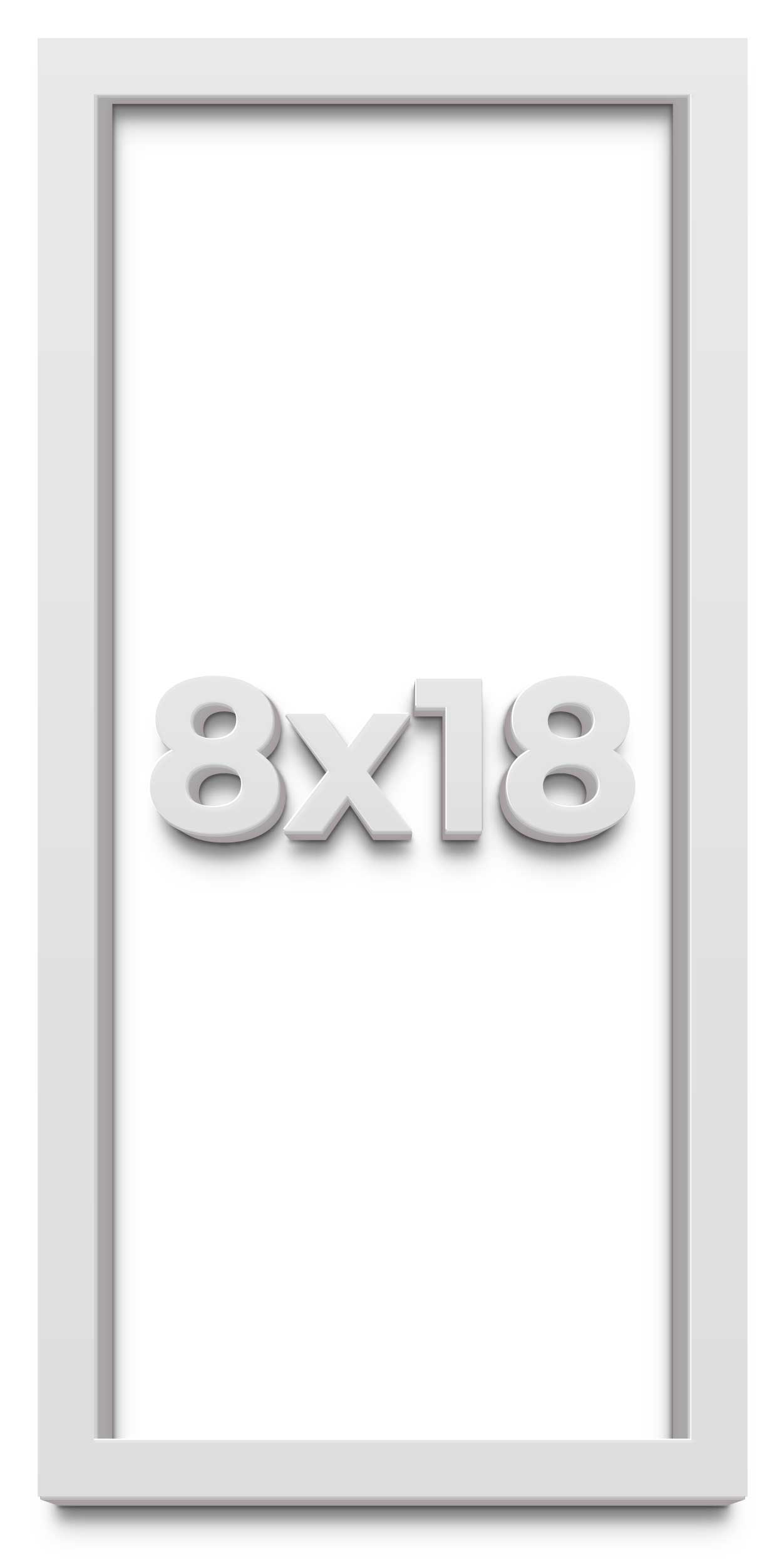 8x18 Deep Shadow Box Picture Frame with UV-Resistant Acrylic &#x26; Acid Free Backing, Available in 4 Finishes - Gold, Silver, Brown, White