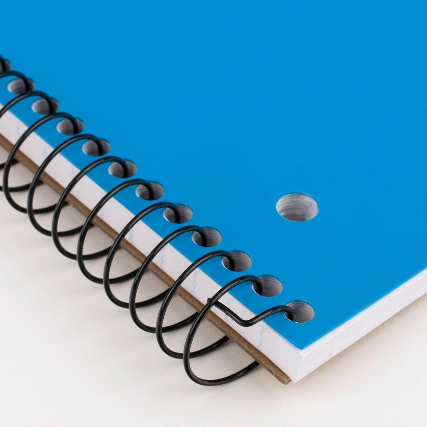 Spiral Notebooks, 5 Pack, 1-Subject, Wide Ruled Paper, Plastic Cover, 8&#x22; X 10-1/2&#x22;, 100 Sheets, Black, Yellow, Red, Blue and Green (930093)